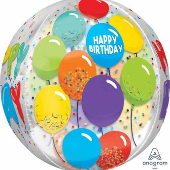 Ballon Mylar Orbz - Happy Bday Party Shop