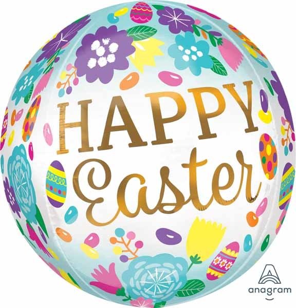 Ballon Mylar Orbz - Happy Easter Party Shop