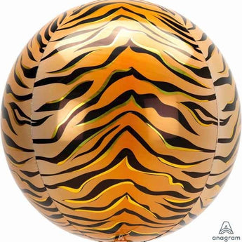 Ballon Mylar Orbz - Motif Tigre Party Shop