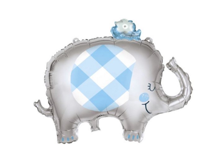 Ballon Mylar Standard Shape - Éléphant Bleu Party Shop