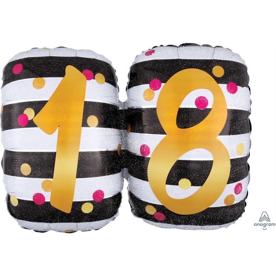 Ballon Mylar Supershape - 18 Ans Glamour Party Shop