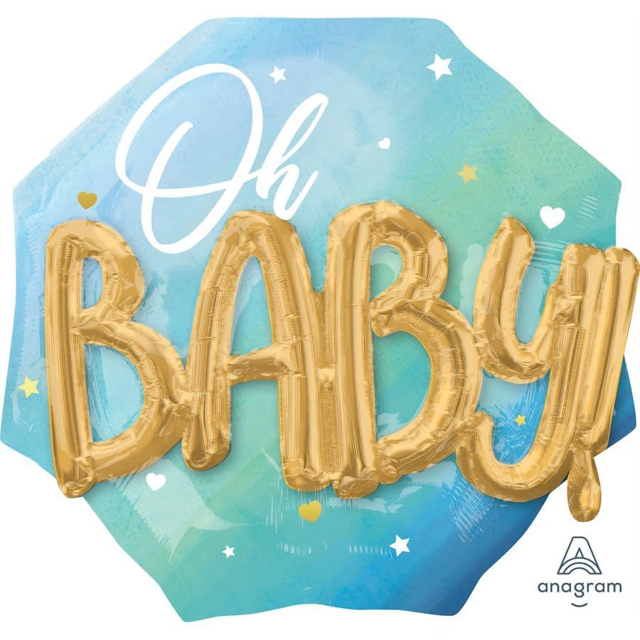 Ballon Mylar Supershape 3D - Oh Baby Bleu Party Shop