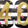 Anagram - Ballon Mylar Supershape - 40 Ans Glamour - Party Shop