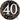 Ballon Mylar Supershape - 40 Ans Jumbo Party Shop