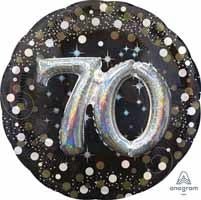 Ballon Mylar Supershape - 70 Ans 3D Party Shop