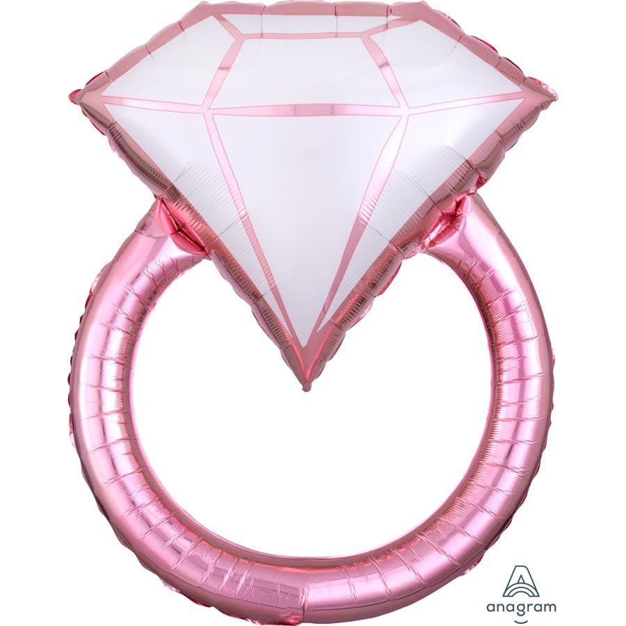 Ballon Mylar Supershape - Bague De Mariage Rose Gold Party Shop