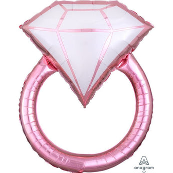 Ballon Mylar Supershape - Bague De Mariage Rose Gold Party Shop