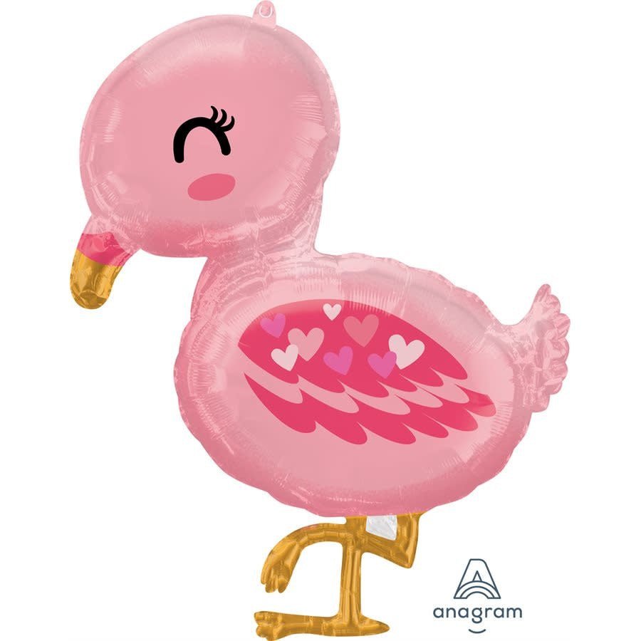 Ballon Mylar Supershape - Bébé Flamant Rose Party Shop