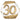Anagram - Ballon Mylar Supershape- Blanc Or - 30 Ans 3D - Party Shop