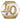 Anagram - Ballon Mylar Supershape - Blanc Or - 40 Ans 3D - Party Shop
