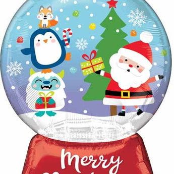 Ballon Mylar Supershape - Boule De Neige (Merry Christmas) Party Shop