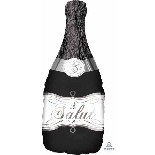 Ballon Mylar Supershape - Bouteille Champagne Noir Party Shop