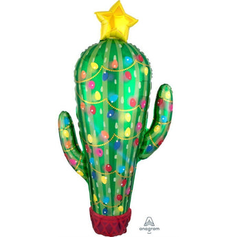 Ballon Mylar Supershape - Cactus De Nöel Party Shop