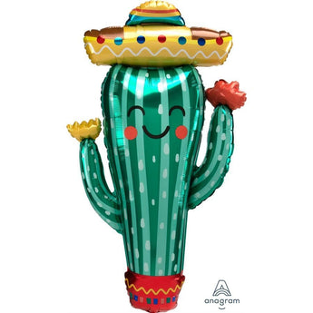 Ballon Mylar Supershape - Cactus En Pot Fiesta Party Shop