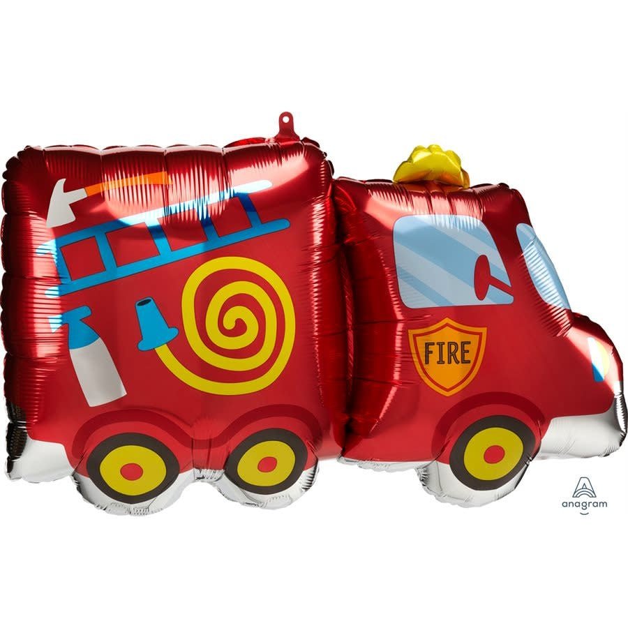 Ballon Mylar Supershape - Camion Pompier Party Shop