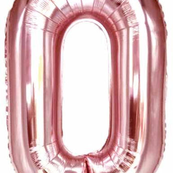 Ballon Mylar Supershape Chiffre 0 - Rose Gold - Party Shop