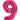 Unique - Ballon Mylar Supershape - Chiffre 9 Magenta - Party Shop