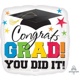 Ballon Mylar Supershape - Congrats Grad You Did It! Party Shop