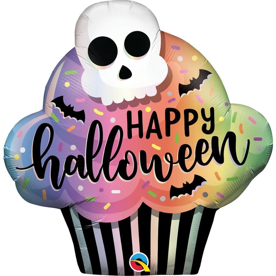 Ballon Mylar Supershape - Cupcake Happy Halloween Party Shop