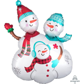 Ballon Mylar Supershape - Famille Bonhomme De Neige Party Shop