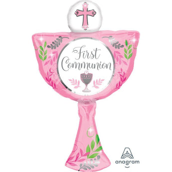 Ballon Mylar Supershape - First Communion RoseParty Shop