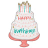 Anagram - Ballon Mylar Supershape - Gâteau Rose Et Turquoise - Party Shop