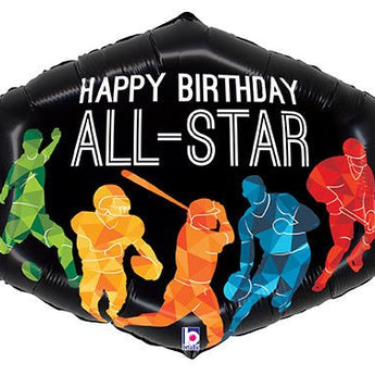 Ballon Mylar Supershape - Happy Birthday All Star Party Shop