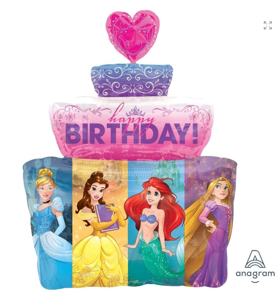 Ballon Mylar Supershape - Happy Birthday Princesse Disney Party Shop