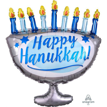 Ballon Mylar Supershape - Happy Hanukkah ! Party Shop