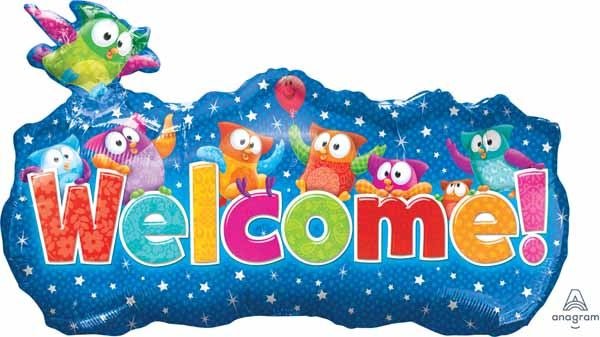 Ballon Mylar Supershape - Hibou En Fête (Welcome) Party Shop