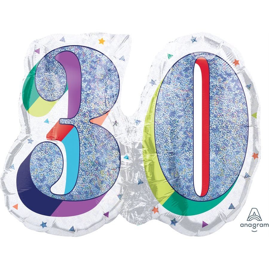 Ballon Mylar Supershape - Holo - 30 Party Shop