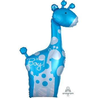 Ballon Mylar Supershape - It'S A Boy Giraffe Party Shop