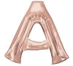 Ballon Mylar Supershape - Lettre A Rosegold Party Shop