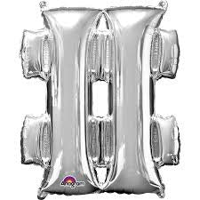 Ballon Mylar Supershape - Lettre # - Argent Party Shop