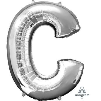 Ballon Mylar Supershape - Lettre C Argent Party Shop