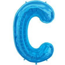 Ballon Mylar Supershape - Lettre C Bleu Party Shop