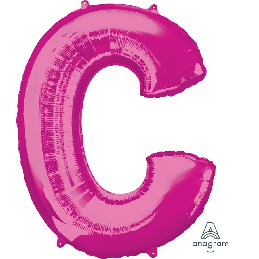 Ballon Mylar Supershape - Lettre C Magenta Party Shop