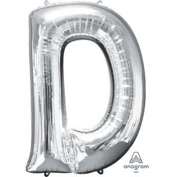 Ballon Mylar Supershape - Lettre D Argent - Party Shop