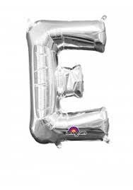 Ballon Mylar Supershape - Lettre E Argent Party Shop