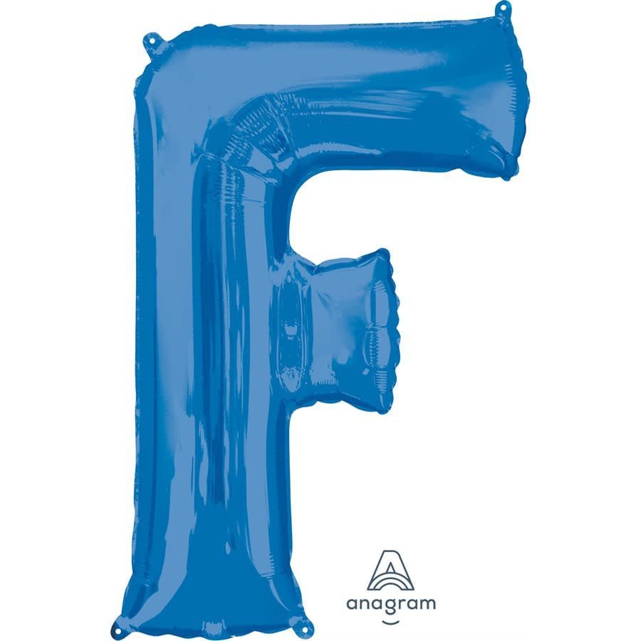 Ballon Mylar Supershape - Lettre F Bleu Party Shop