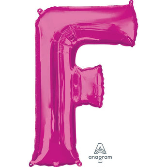 Ballon Mylar Supershape - Lettre F Magenta Party Shop