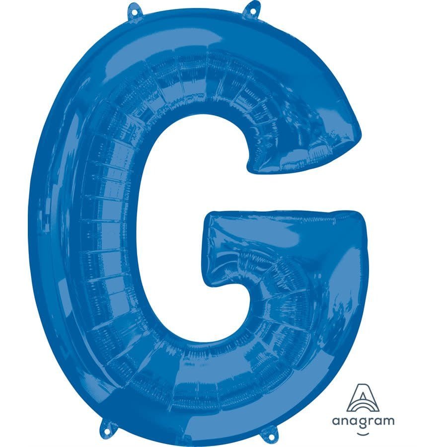 Ballon Mylar Supershape - Lettre G Bleu Party Shop