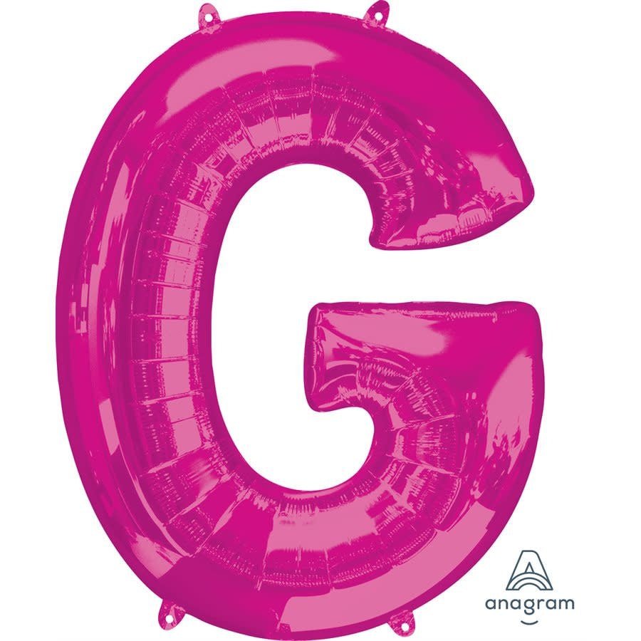 Ballon Mylar Supershape - Lettre G Magenta Party Shop