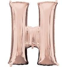 Ballon Mylar Supershape - Lettre H Rosegold Party Shop