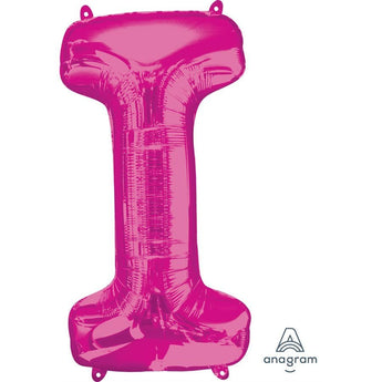 Ballon Mylar Supershape - Lettre I Magenta Party Shop