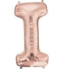 Ballon Mylar Supershape - Lettre I - Rosegold Party Shop