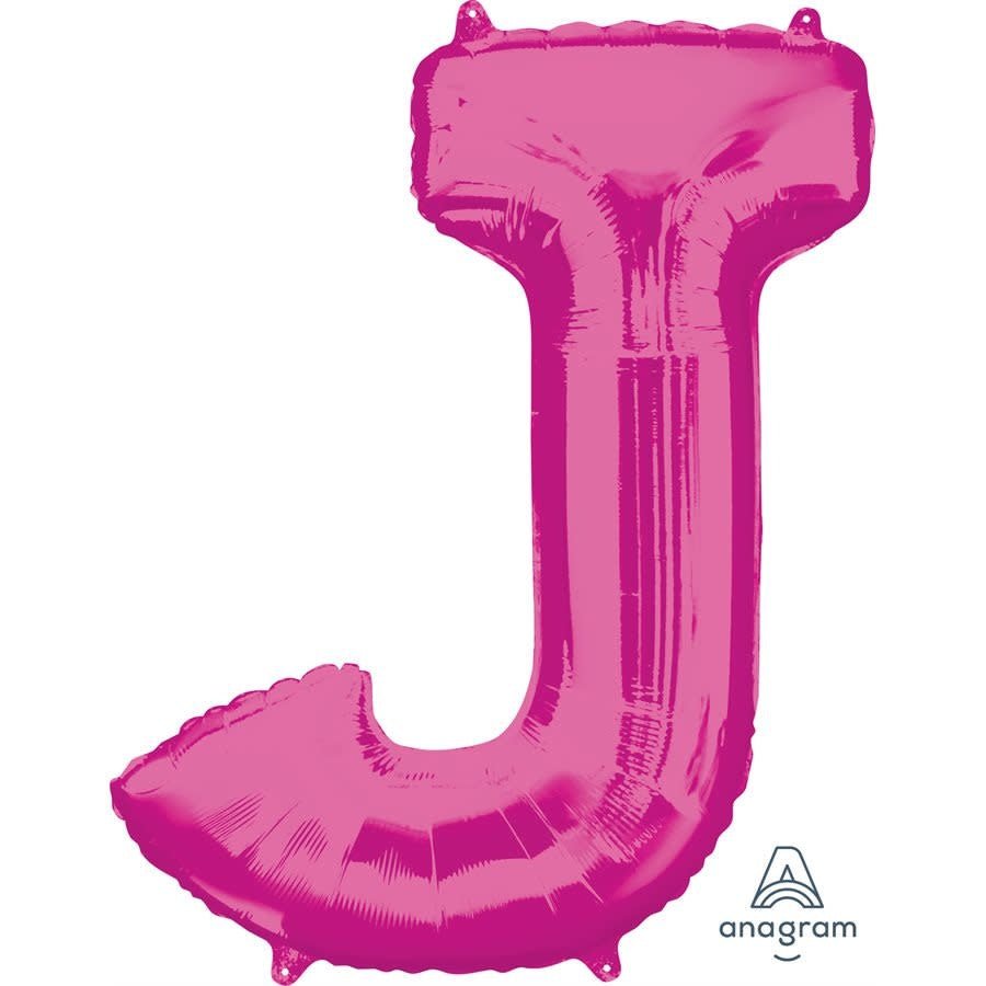 Ballon Mylar Supershape - Lettre J Magenta Party Shop