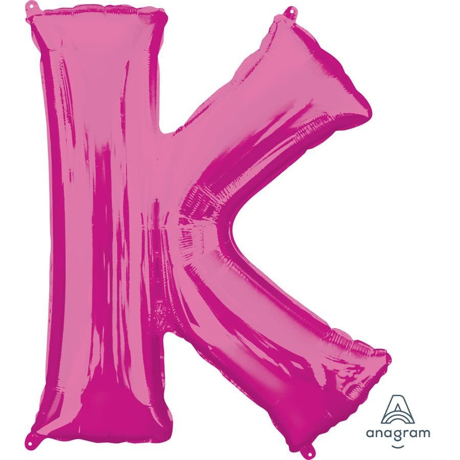 Ballon Mylar Supershape - Lettre K Magenta Party Shop