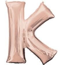 Ballon Mylar Supershape - Lettre K - Rosegold Party Shop