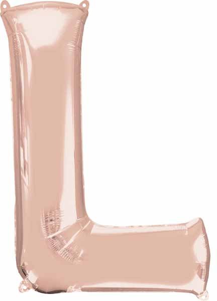 Ballon Mylar Supershape - Lettre L - Rosegold Party Shop